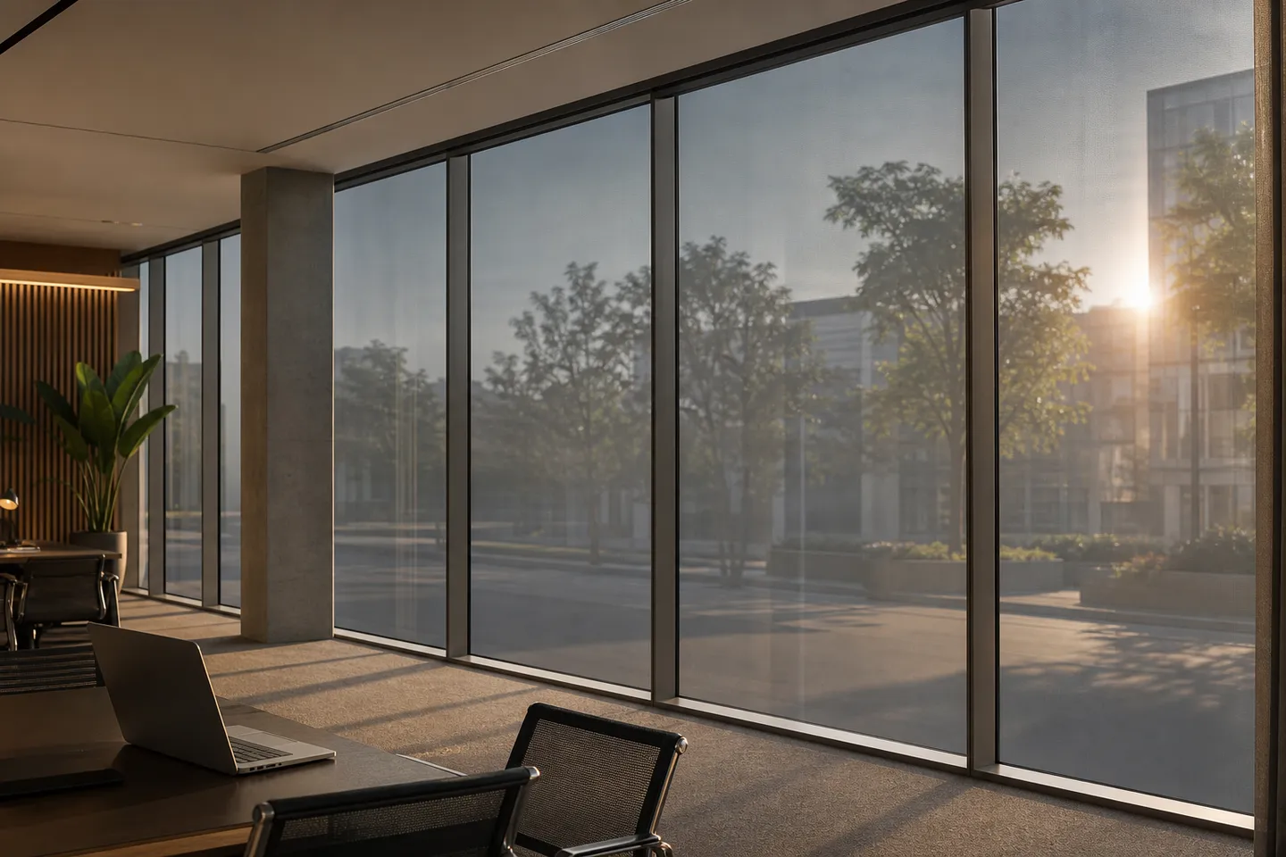 Film Solaire Intérieur Microperforé Argent Anti-Chaleur 57%